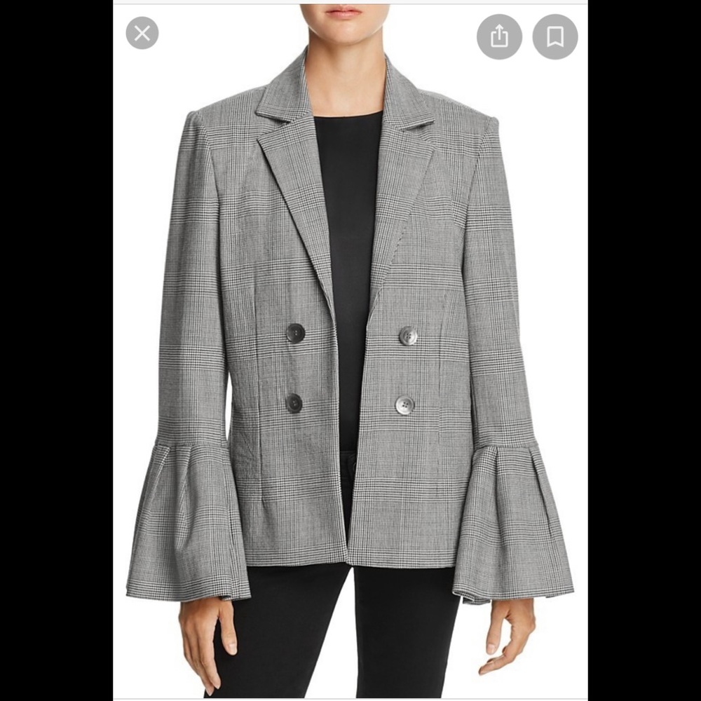 Style Mafia Lotta Plaid Bell Sleeve Blazer